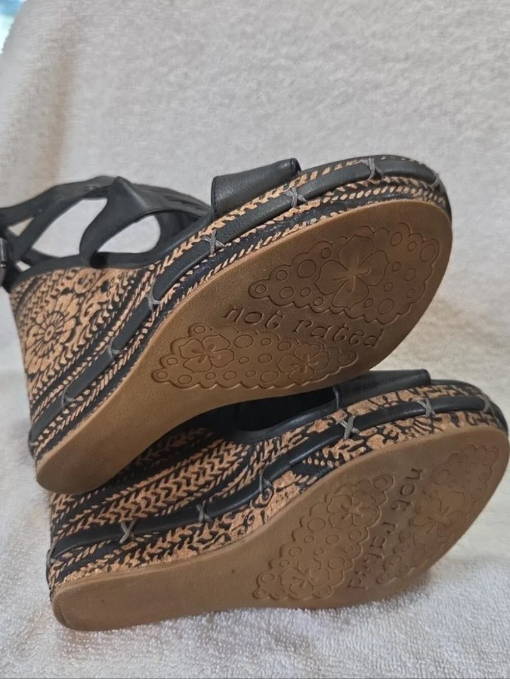 Like New Size 8 Cork Heel Wedges By not rated